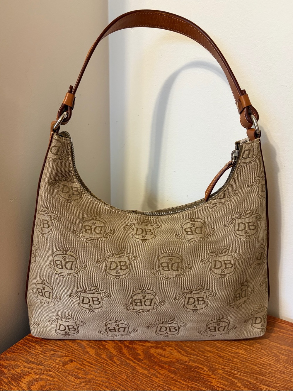 DOONEY & BOURKE- vintage Signature Monogram Hobo Bag